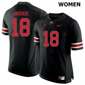 Women's Ohio State Buckeyes #18 J.P. Andrade Blackout Nike NCAA College Football Jersey New DDC8044HQ